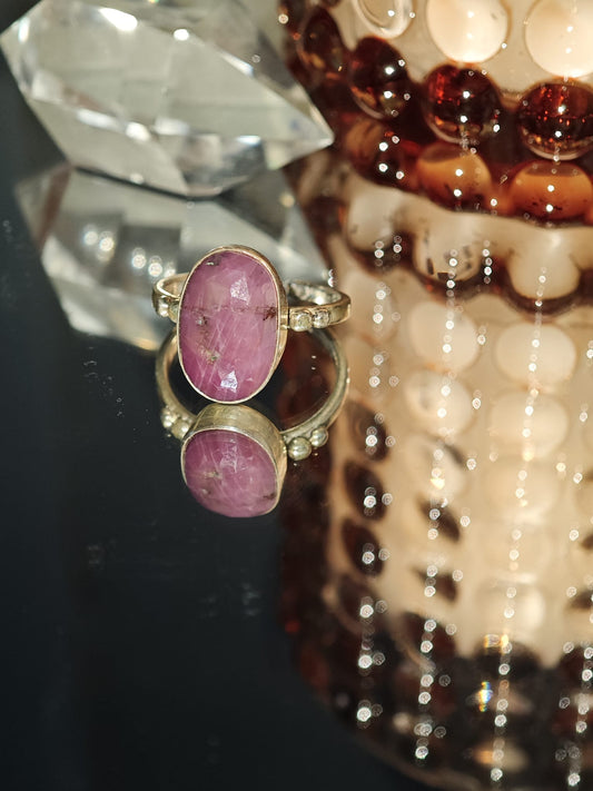 gümüş yakut yüzük